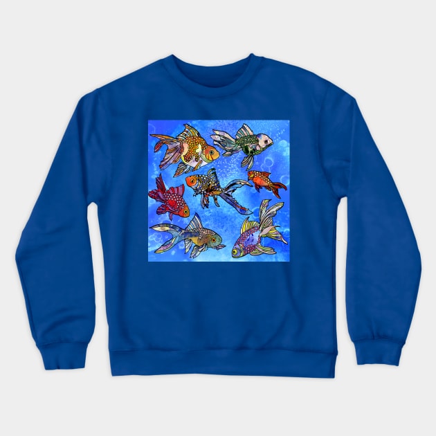 Wild Fancy Fish Crewneck Sweatshirt by Zodiart